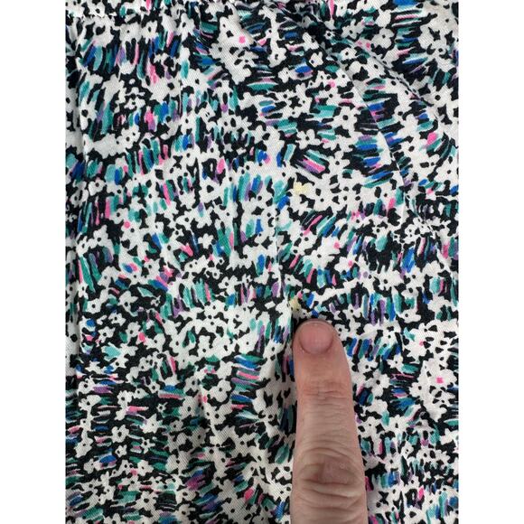 Roxy Juniors sz L Major Astract Floral Jersey Romper Cross Back Summer Beach - Picture 9 of 12